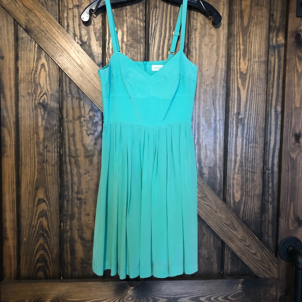 Gorgeous Amanda Uprichard green teal dress sz PXS